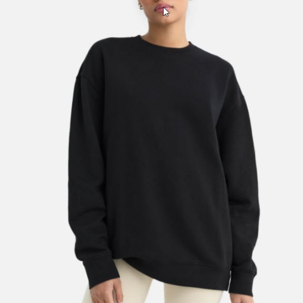 Mate the Label Organic Fleece Oversized Sweatshirt Black XS/S